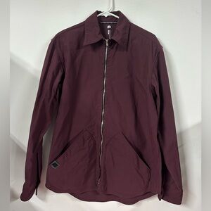 Outlier NYC Experiment 394 Strongtwill Zipshirt Jacket Red Burgundy Made In USA